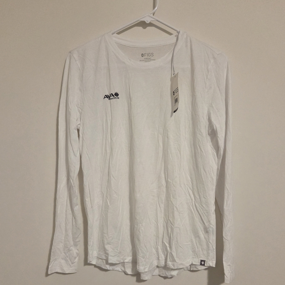 Figs White Crewneck UnderScrub T-Shirt NEW